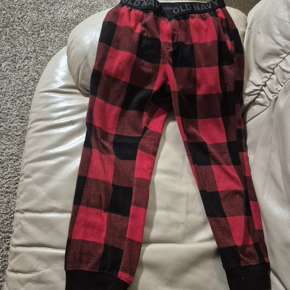 Old Navy Kids Plaid Pajama Bottoms - Red and Black